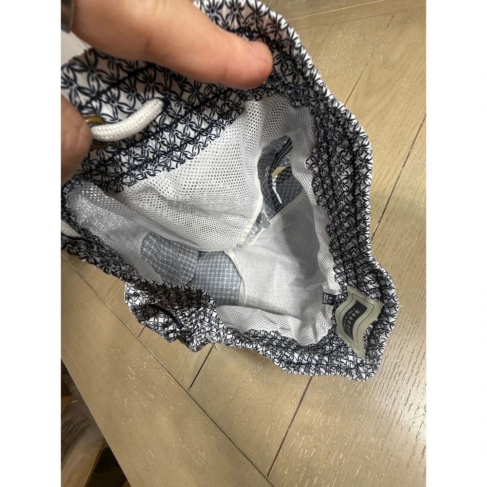 04651/ A Trip in a Bag Swim Shorts Kids 6-7 Navy Blue White Geometric Tile